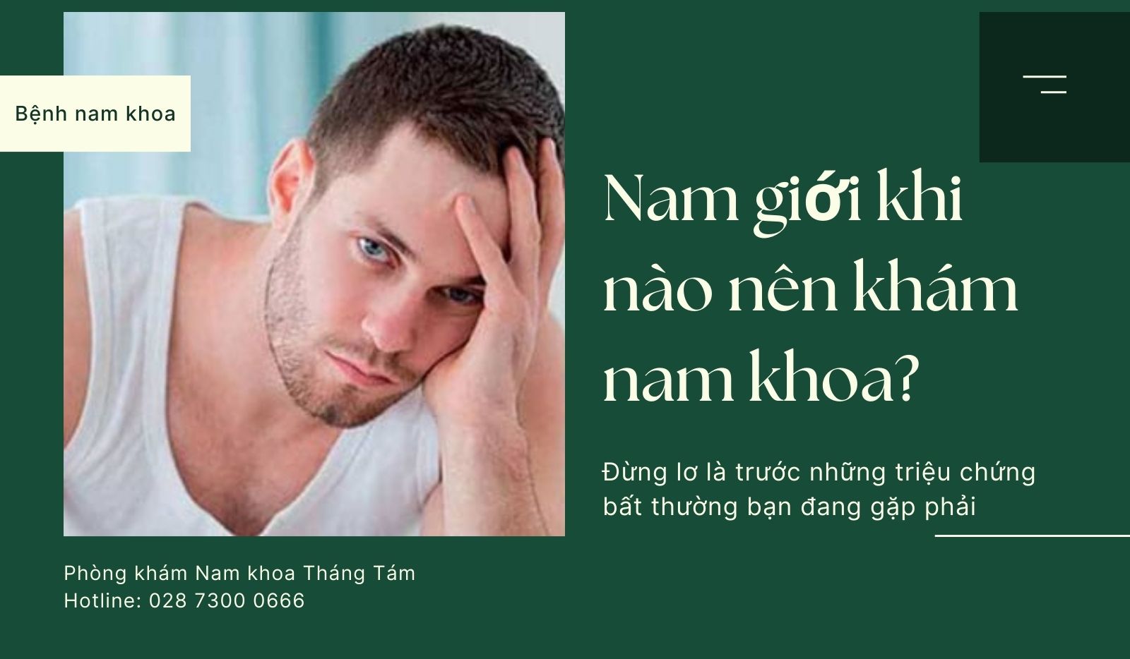 nam giới khi nào nên đi khám nam khoa?